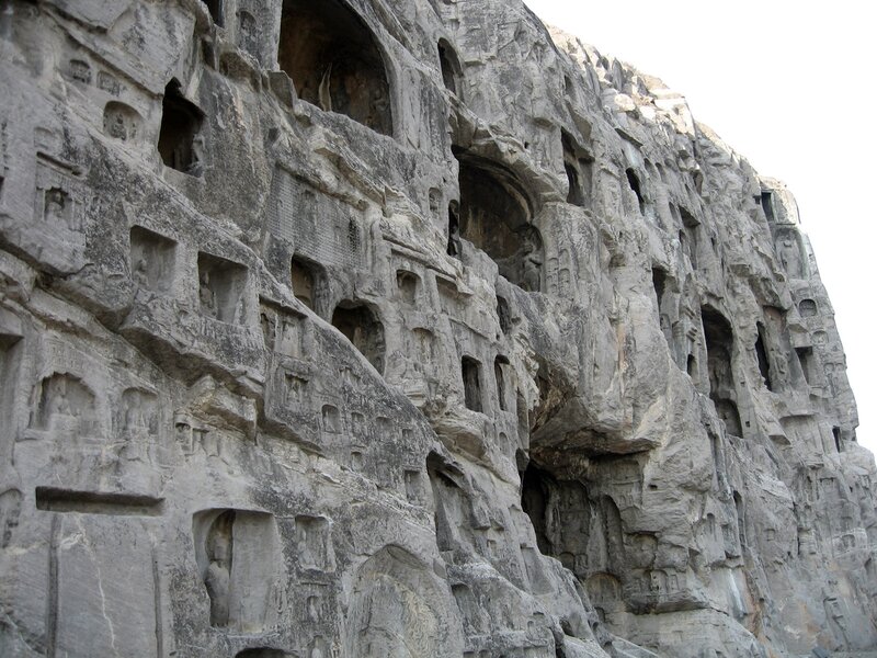 Carved caves at Longmen Grottoes