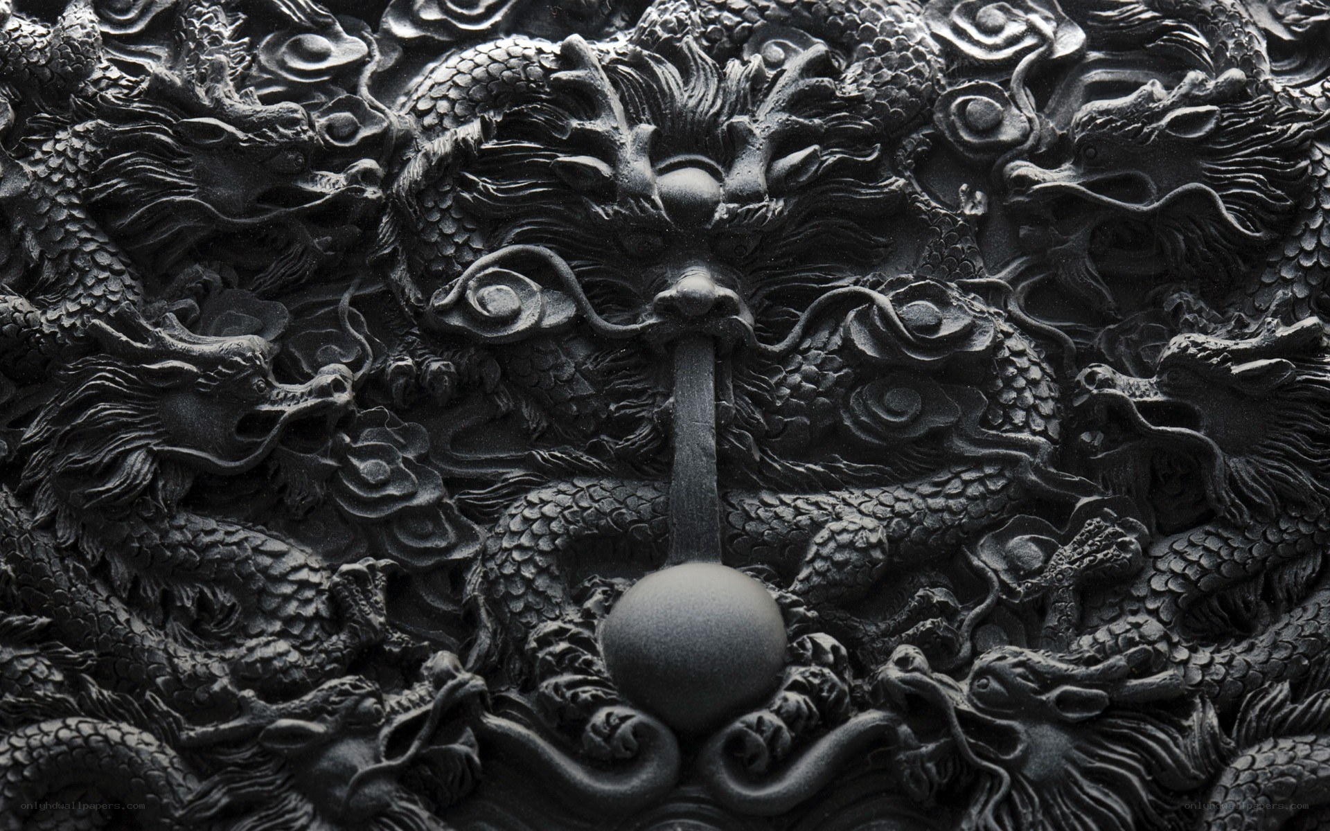 carved dragon door knocker