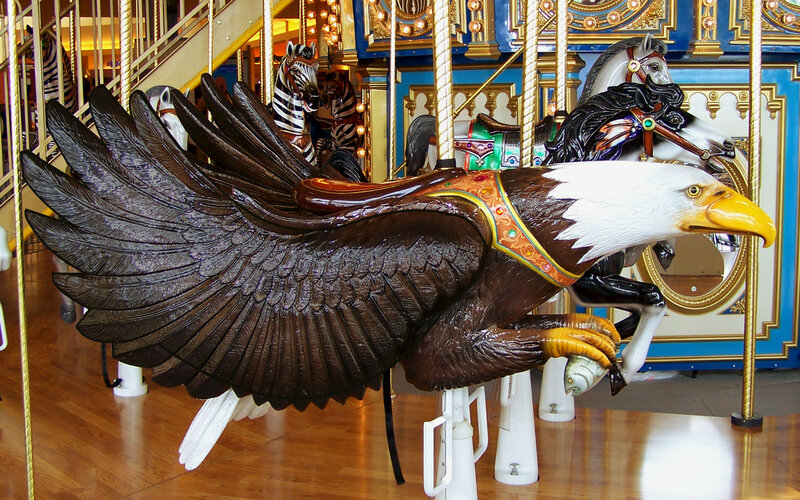 Carved Eagle Carousel Figure