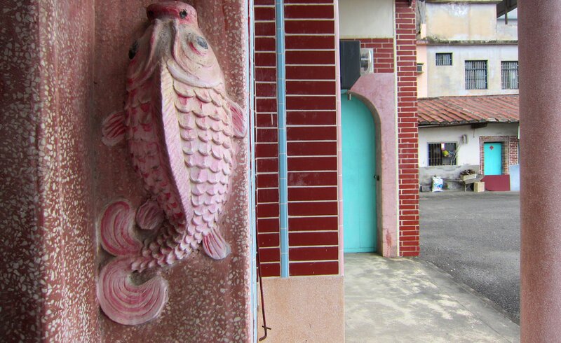 Carved Fish on Wall