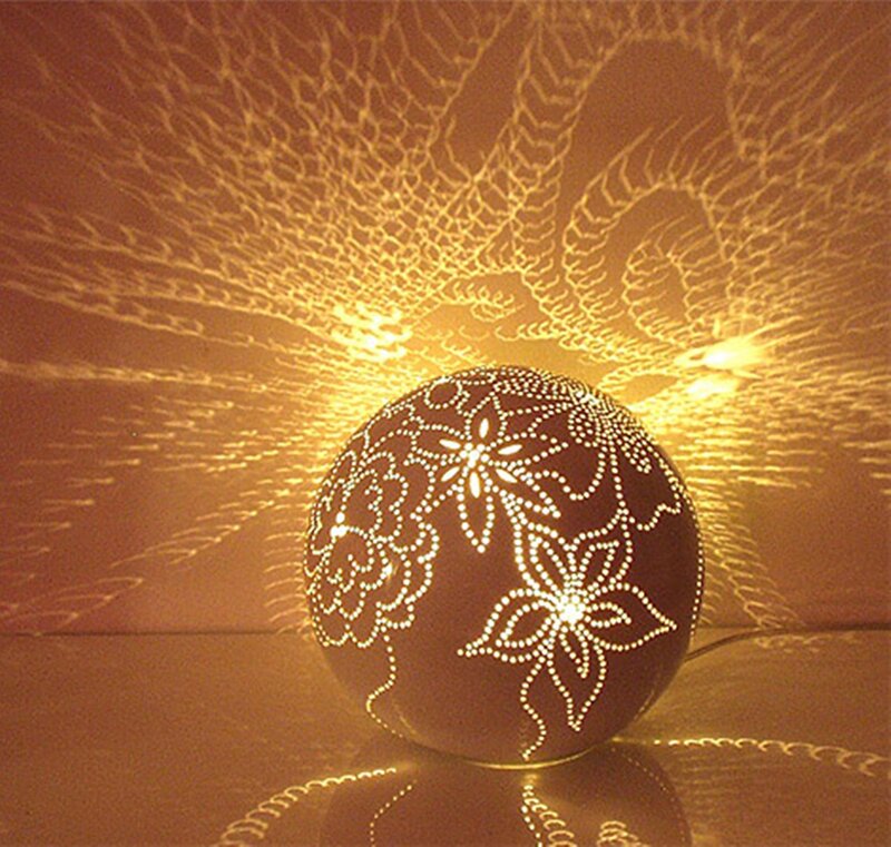 Carved Gourd Lamp