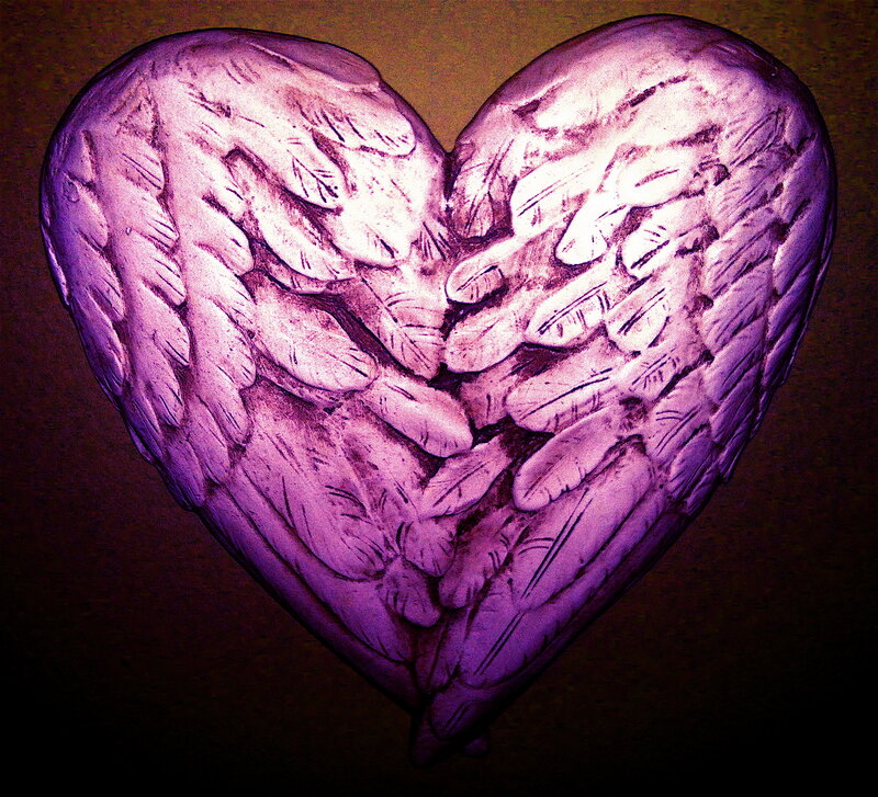 Carved Heart with Wings
