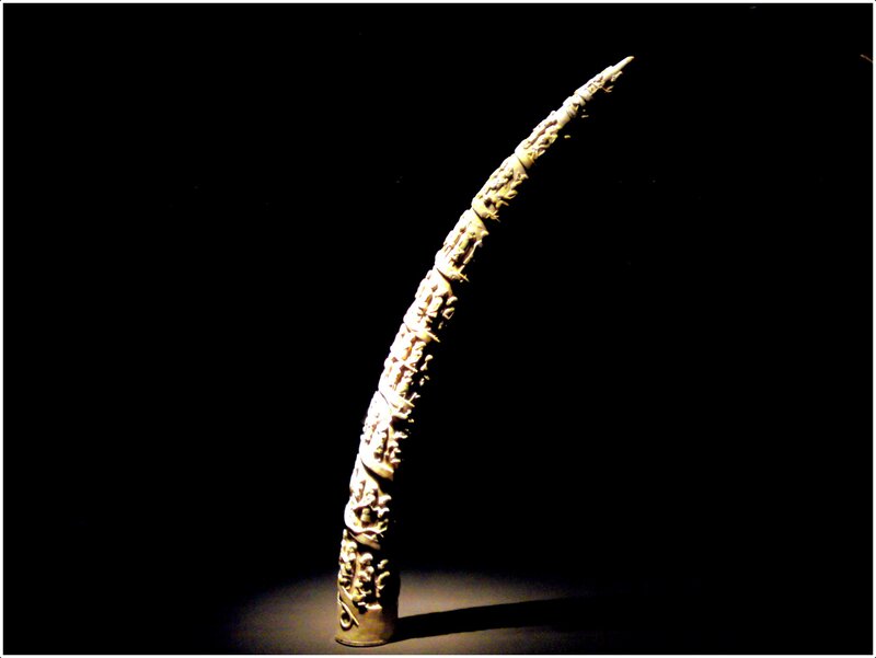Carved Ivory Tusk