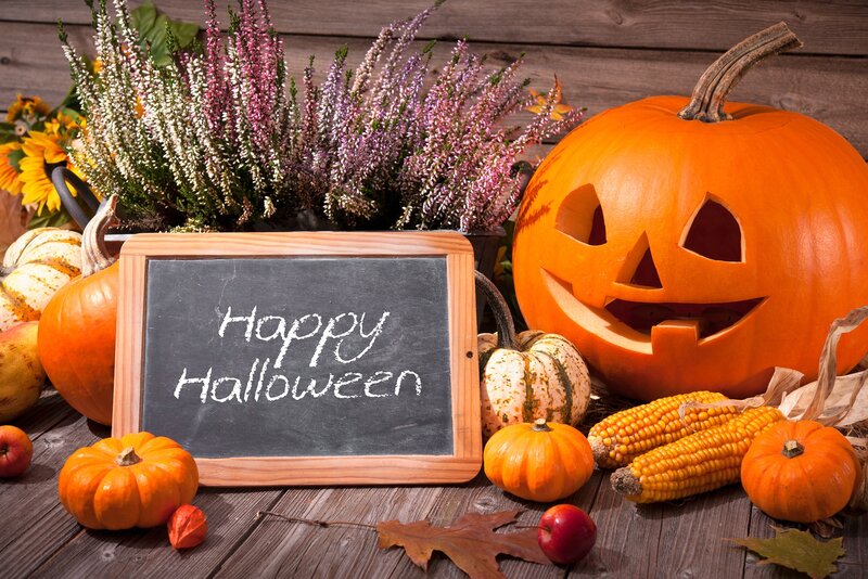Carved Pumpkin and Pumpkins