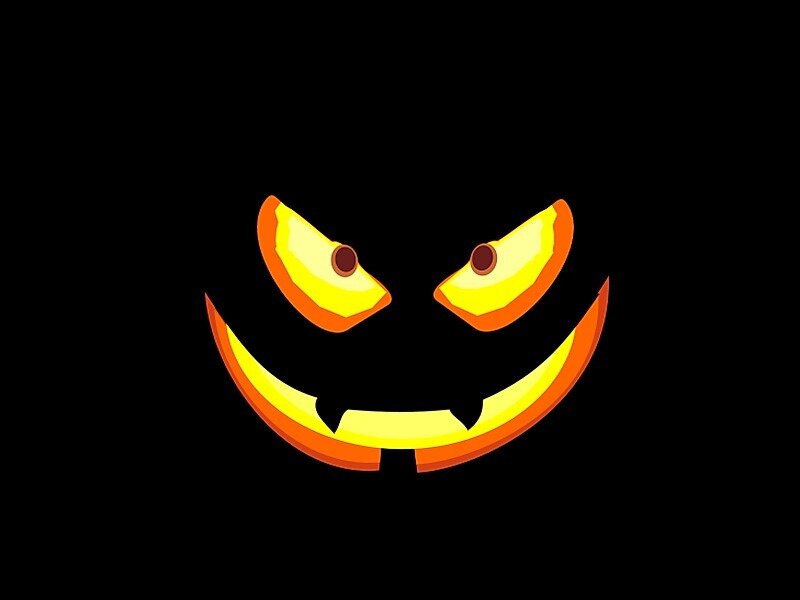 Carved Pumpkin Face — Black