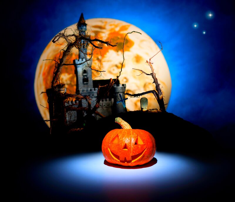 Carved Pumpkin in Front