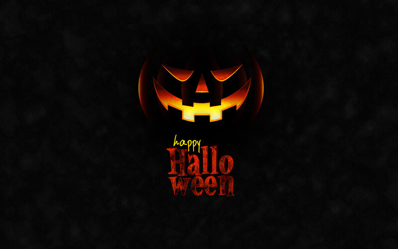 Carved Pumpkin Jack-o-lantern — Black, Spooky