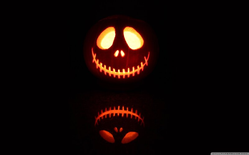 Carved Pumpkin Jack-o-lantern — Black