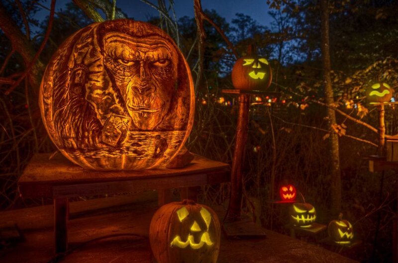 Carved Pumpkin Sculpture