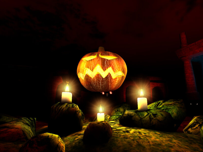 Carved Pumpkin with Candles