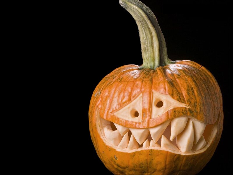 Carved Pumpkin with Face