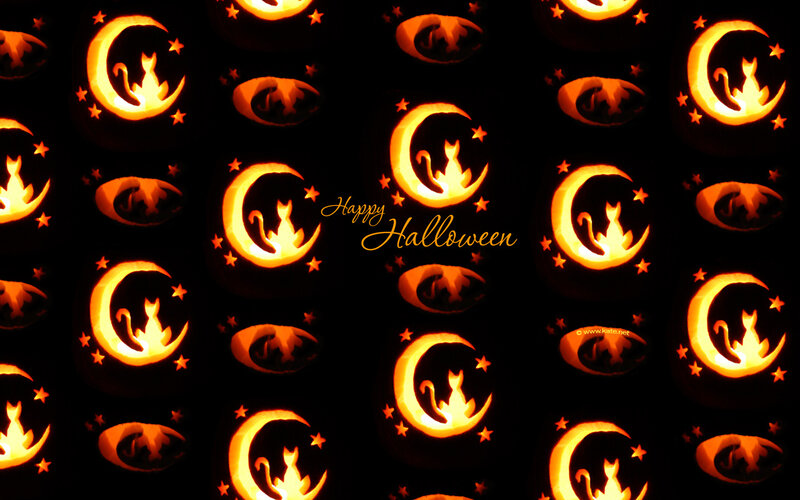 Carved Pumpkins — Black, Festive