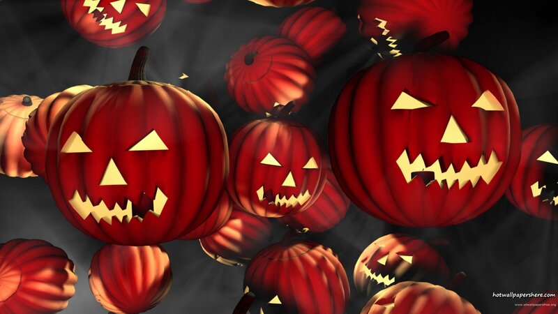 Carved Pumpkins Floating