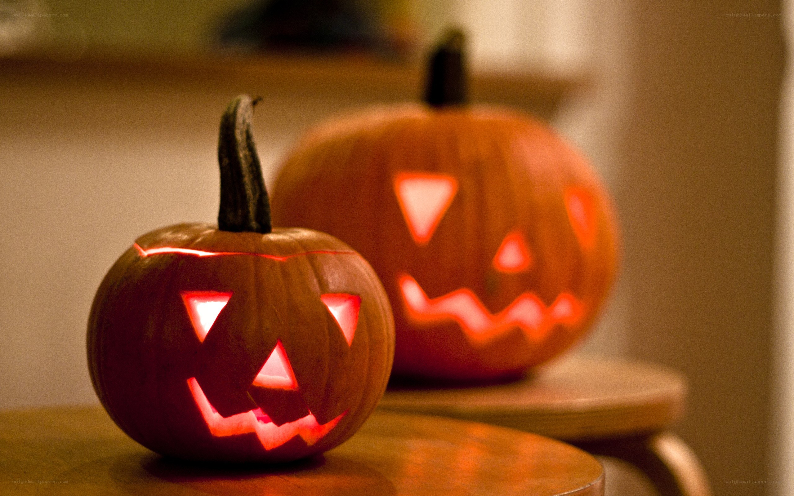 Carved pumpkins for Halloween
