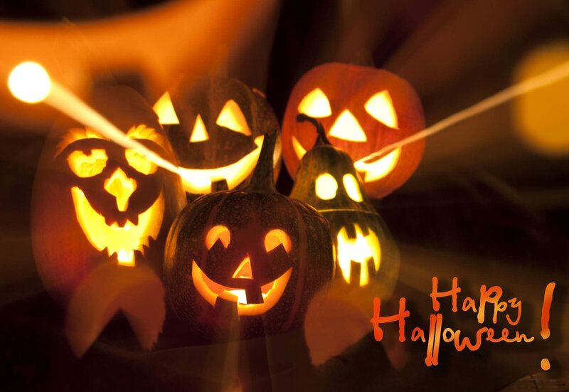 Carved Pumpkins Glowing