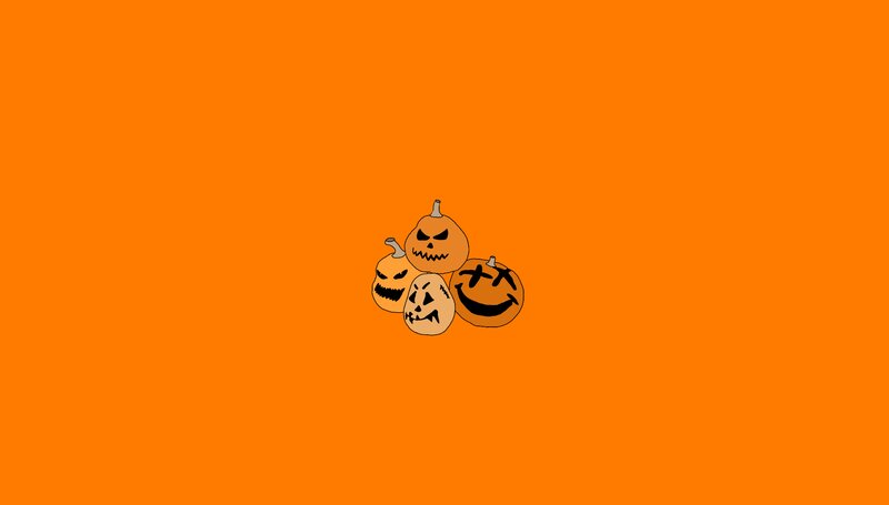Carved Pumpkins — Orange, Festive, Illustration