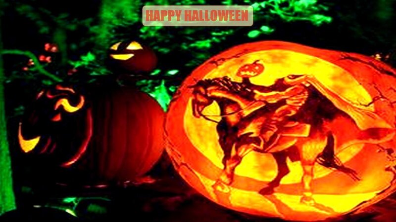 Carved Pumpkins — Orange, Spooky