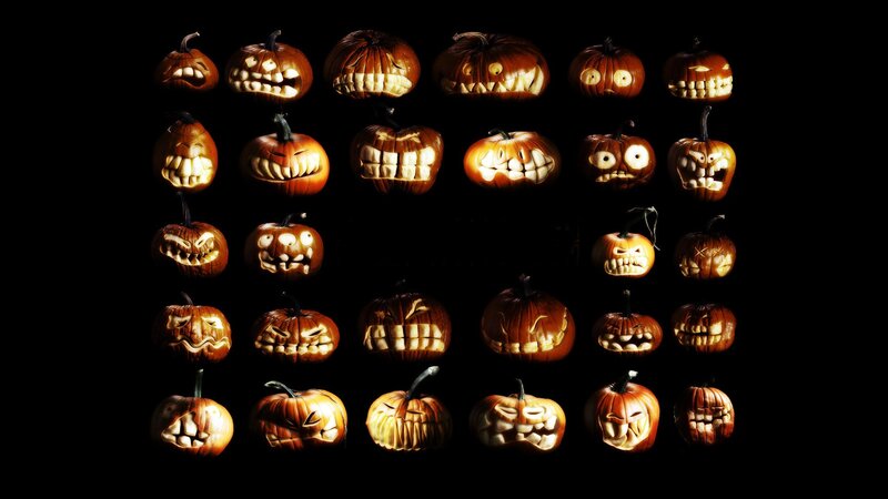 Carved Pumpkins with Faces