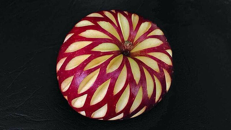 Carved Red Apple
