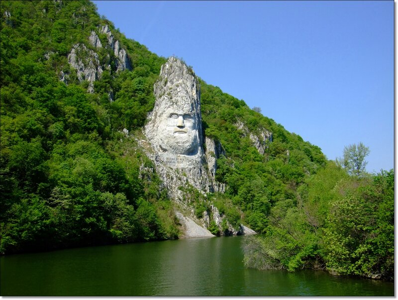 Carved Rock Face — Green, Serene
