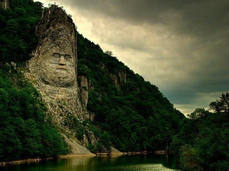 Carved Rock Face — Green