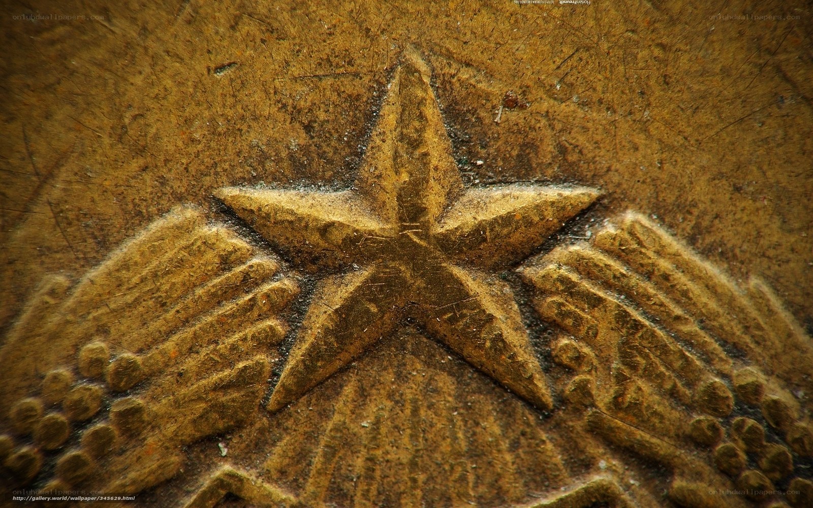 carved star emblem