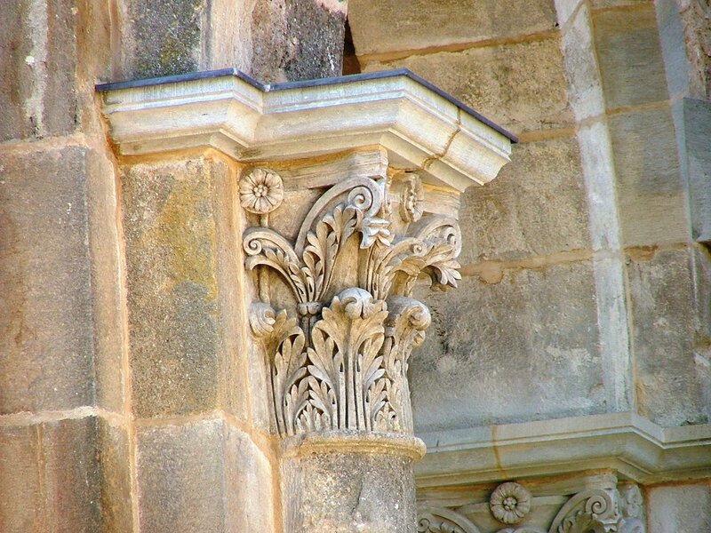 carved stone capital detail