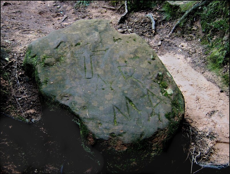 Carved Stone in Forest