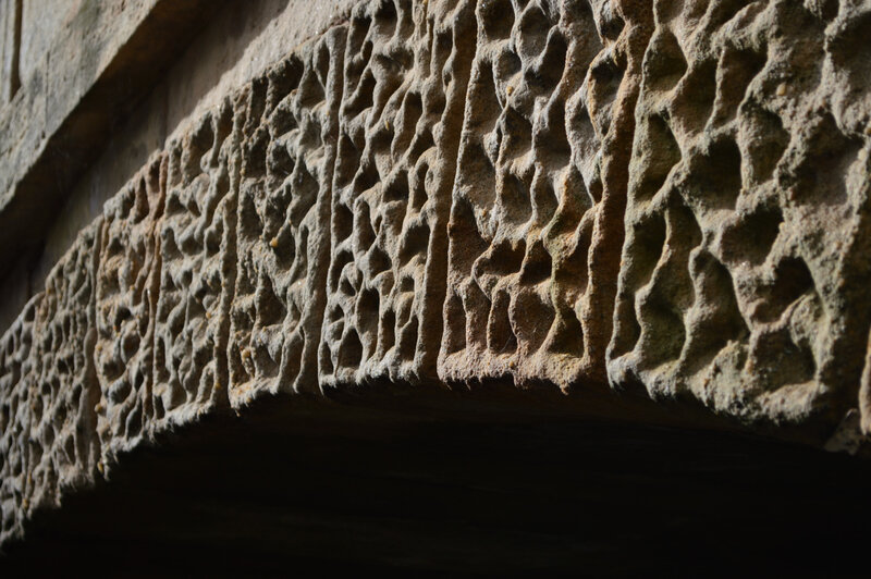 Carved Stone Wall — Brown