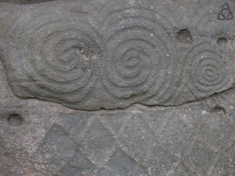Carved stone with spirals