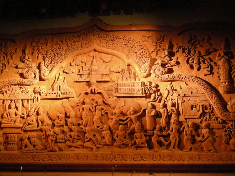 Carved Temple Relief