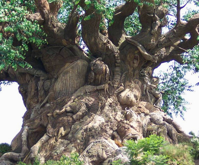 Carved Tree with Animals