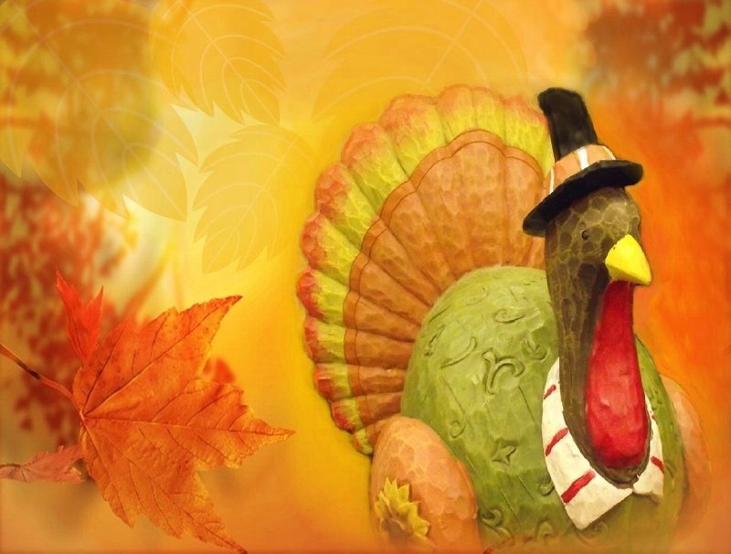 Carved Turkey Figurine