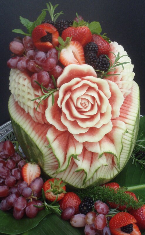 Carved Watermelon Centerpiece