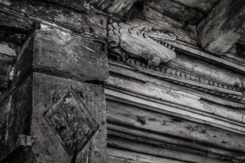 Carved Wooden Beam