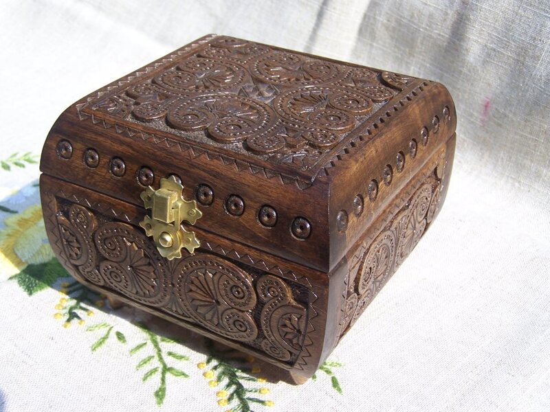 Carved Wooden Box