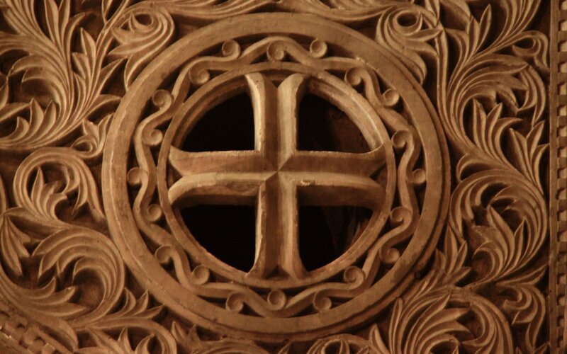 carved wooden cross