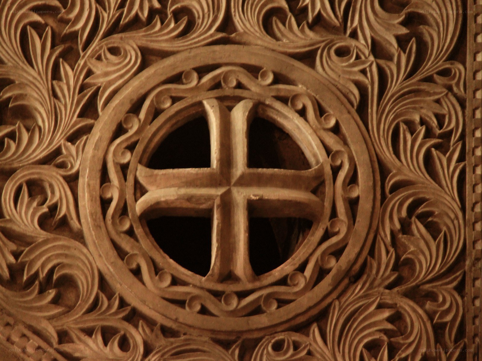 carved wooden cross