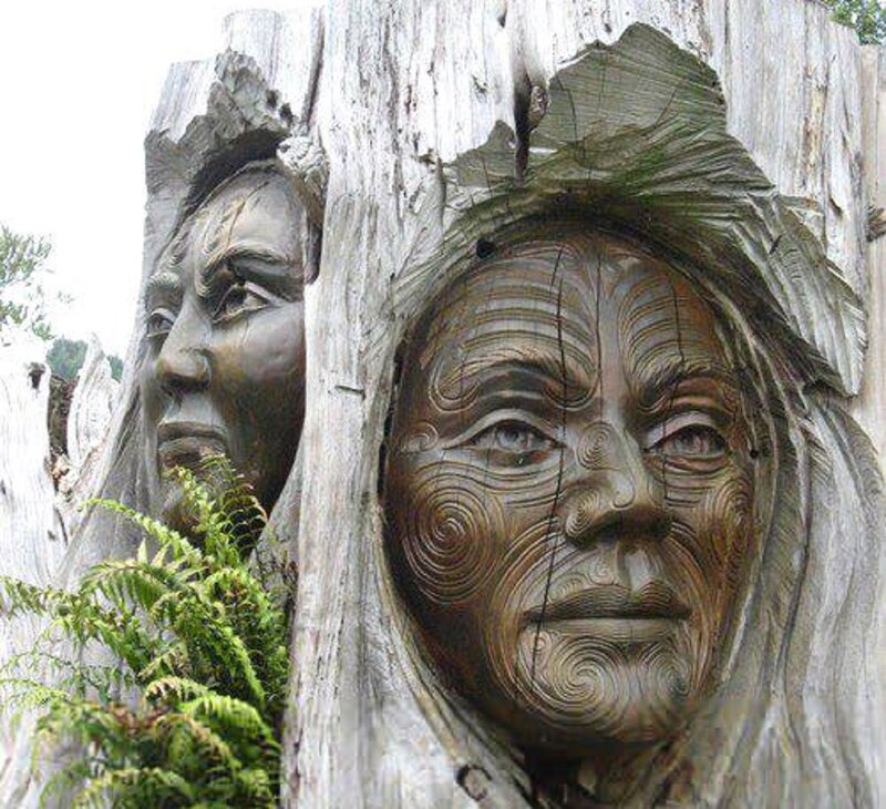 Carved Wooden Faces