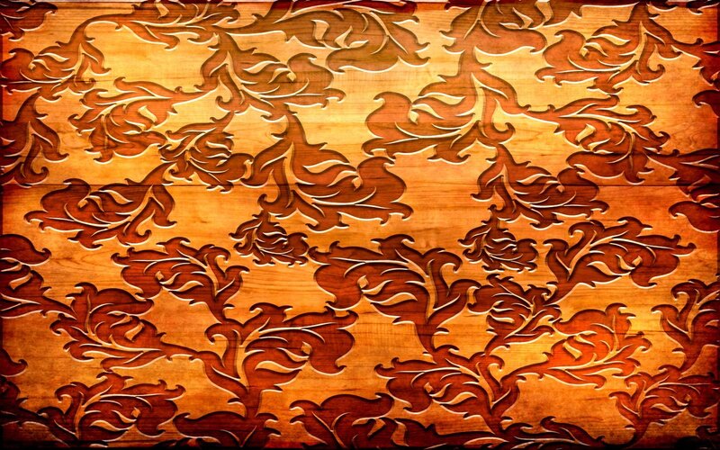 carved wooden floral pattern