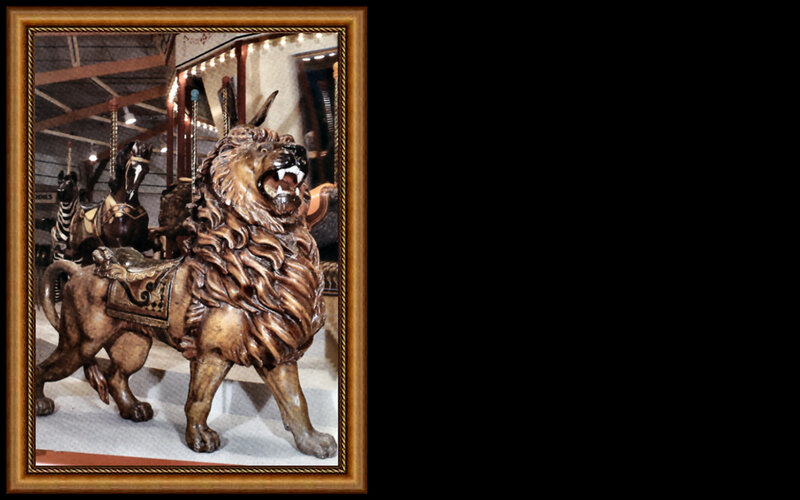 Carved Wooden Lion