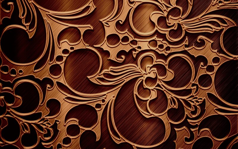 Carved Wooden Pattern — Brown, Ornate