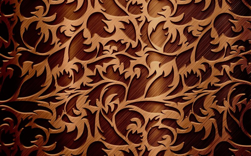 Carved Wooden Pattern — Brown