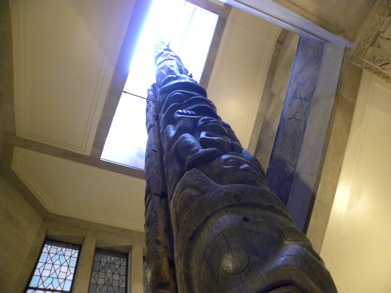 Carved Wooden Totem Pole