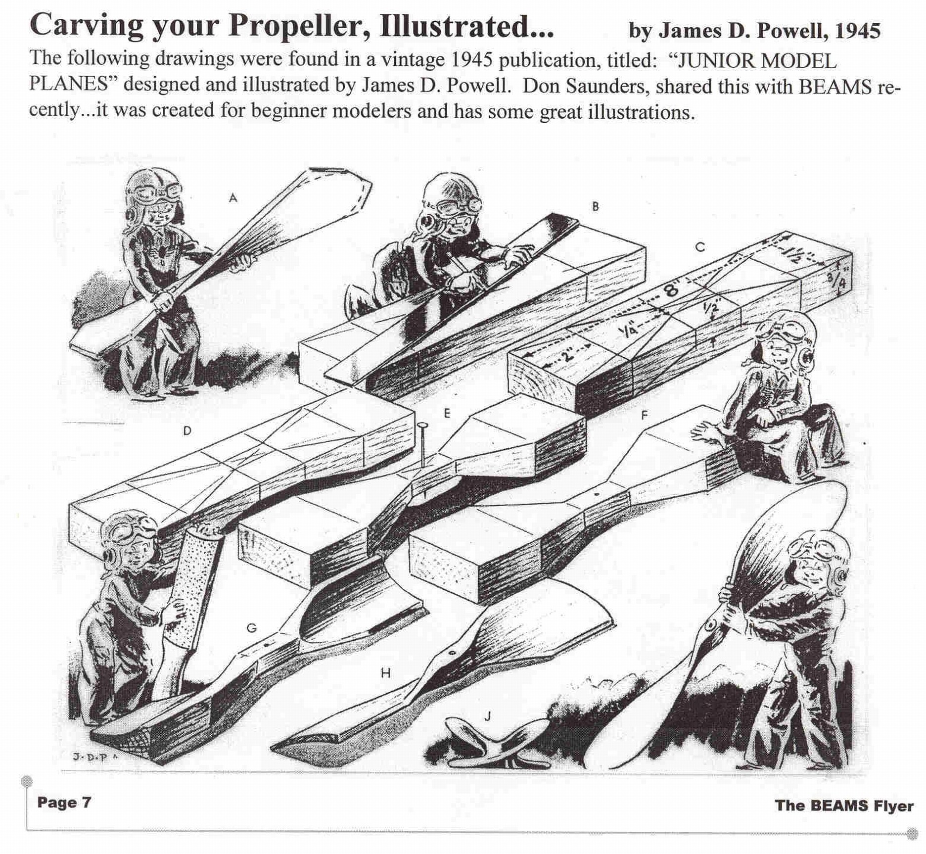 carving a propeller illustrated