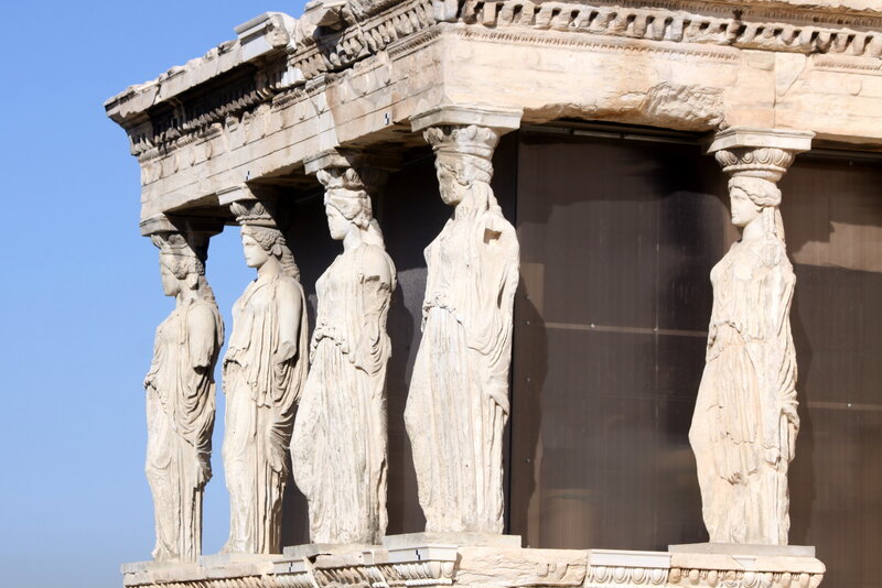 Caryatid Statues — White