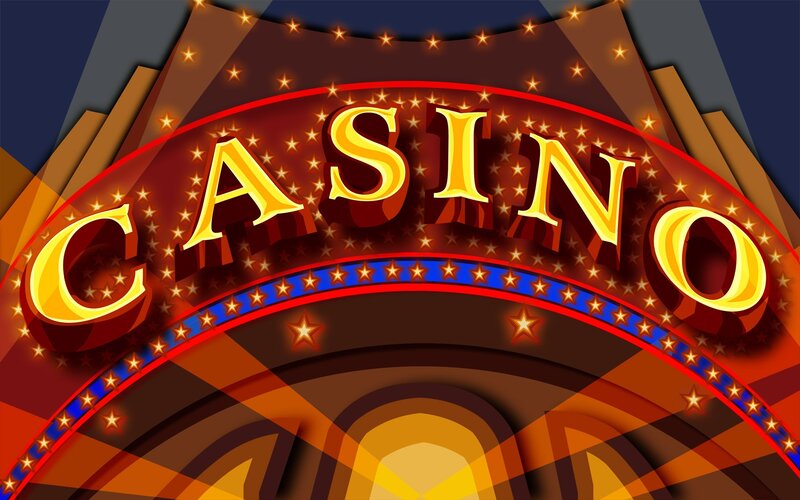 Casino sign with stars