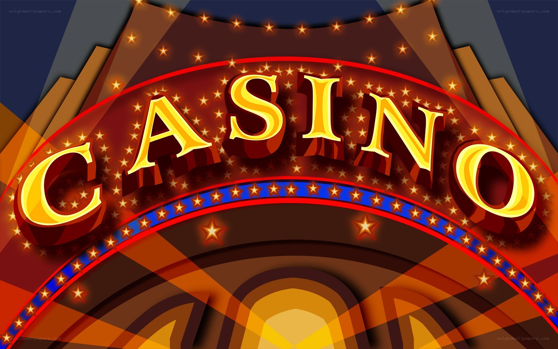 Casino sign with stars