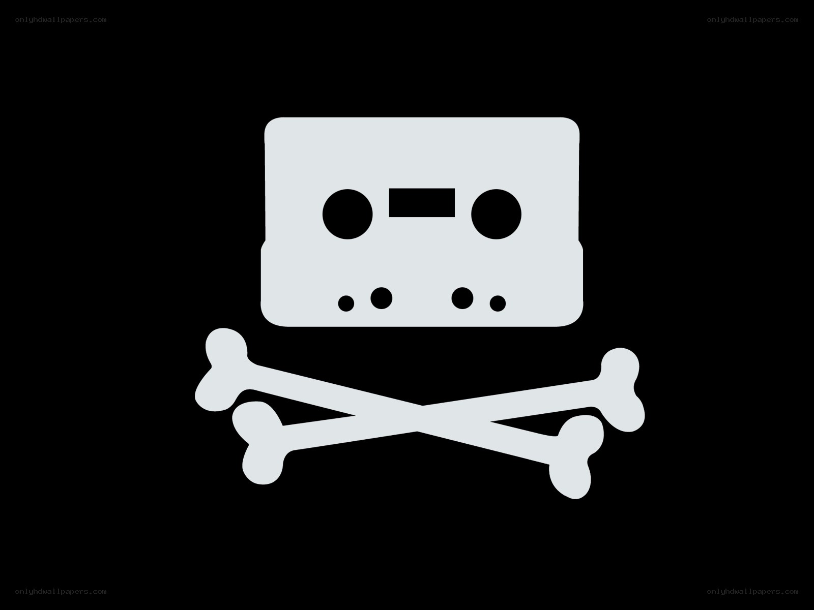 cassette skull and crossbones