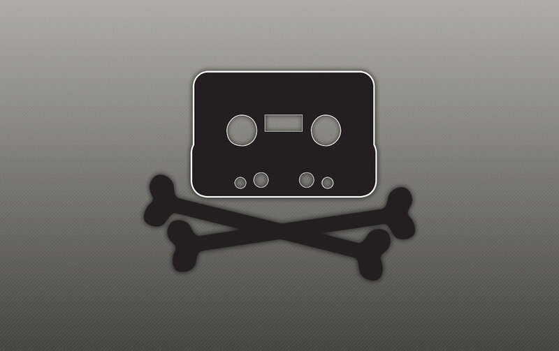 Cassette Tape and Bones — Gray